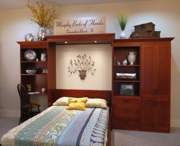 Full-sized Murphy Bed with 3 side cabinets