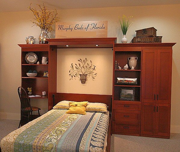 Real Wood Murphy Wall Beds Made In, Queen Wall Bed With Storage
